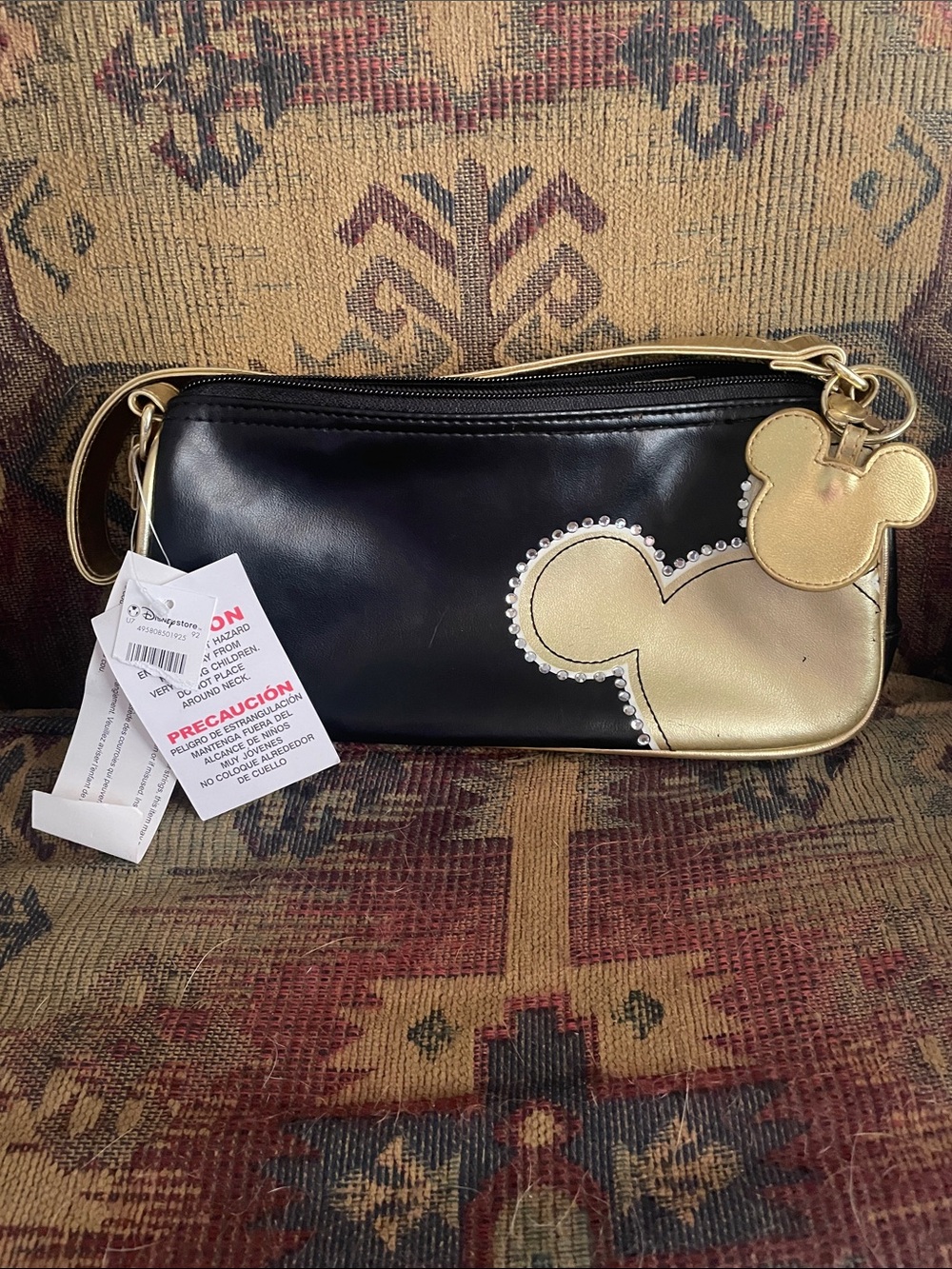 Disney Black and Gold Mickey Wristlet Clutch